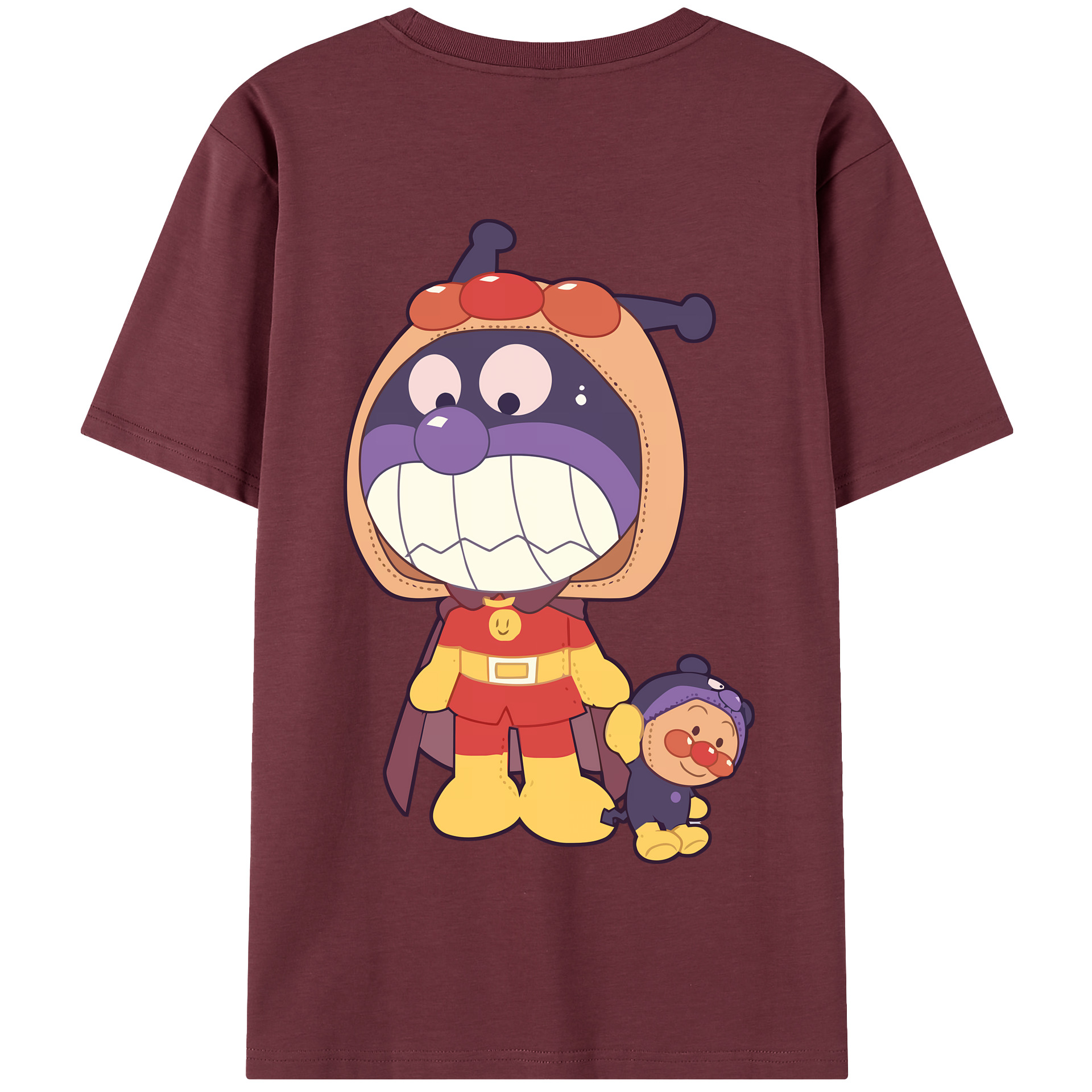 （画像用） アンパンマン Anpanman 綿100％半袖Tシャツ（背面プリント）